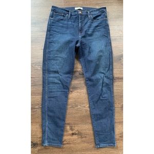 Madewell 10” High Rise Skinny Jeans Hayes Wash 32